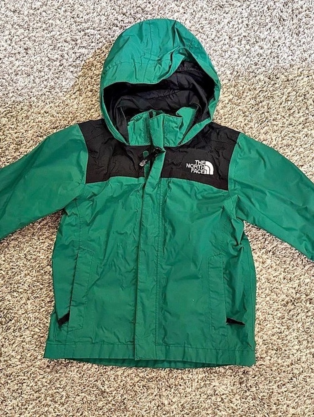 The North Face Boys' Zipline Rain Jacket Green & Black XS (6)
